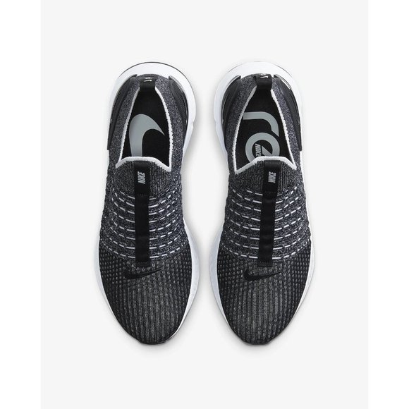 Nike React Phantom Run Flyknit 2 Men’s Size 9 Oreo Running Shoes CJ0277-003 - Picture 2 of 8